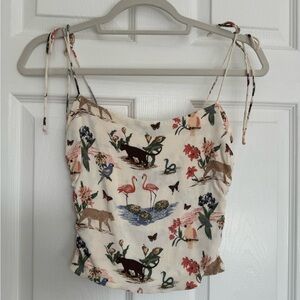 Reformation lupe top - animal print